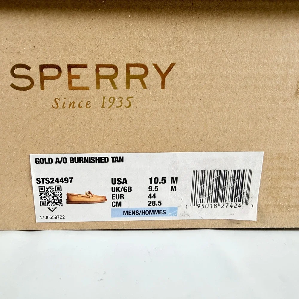 Sperry Gold Cup Authentic Original Burnished Tan Boat Shoes Mens 10.5M STS24497